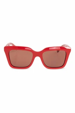 Alexander McQueen CZERWONY Okulary przeciwsłoneczne