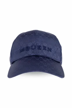 Alexander McQueen GRANATOWY Czapka z daszkiem