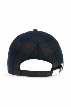Alexander McQueen GRANATOWY Czapka z daszkiem