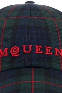 Alexander McQueen GRANATOWY Czapka z daszkiem
