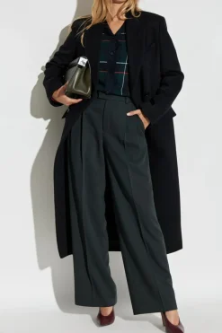 Alexander McQueen GRANATOWY Kardigan w kratę
