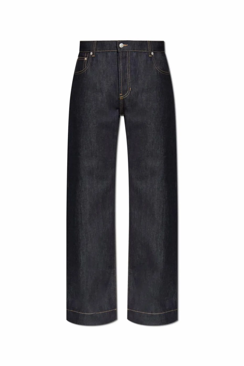 Alexander McQueen GRANATOWY Jeansy z nogawkami o prostym kroju