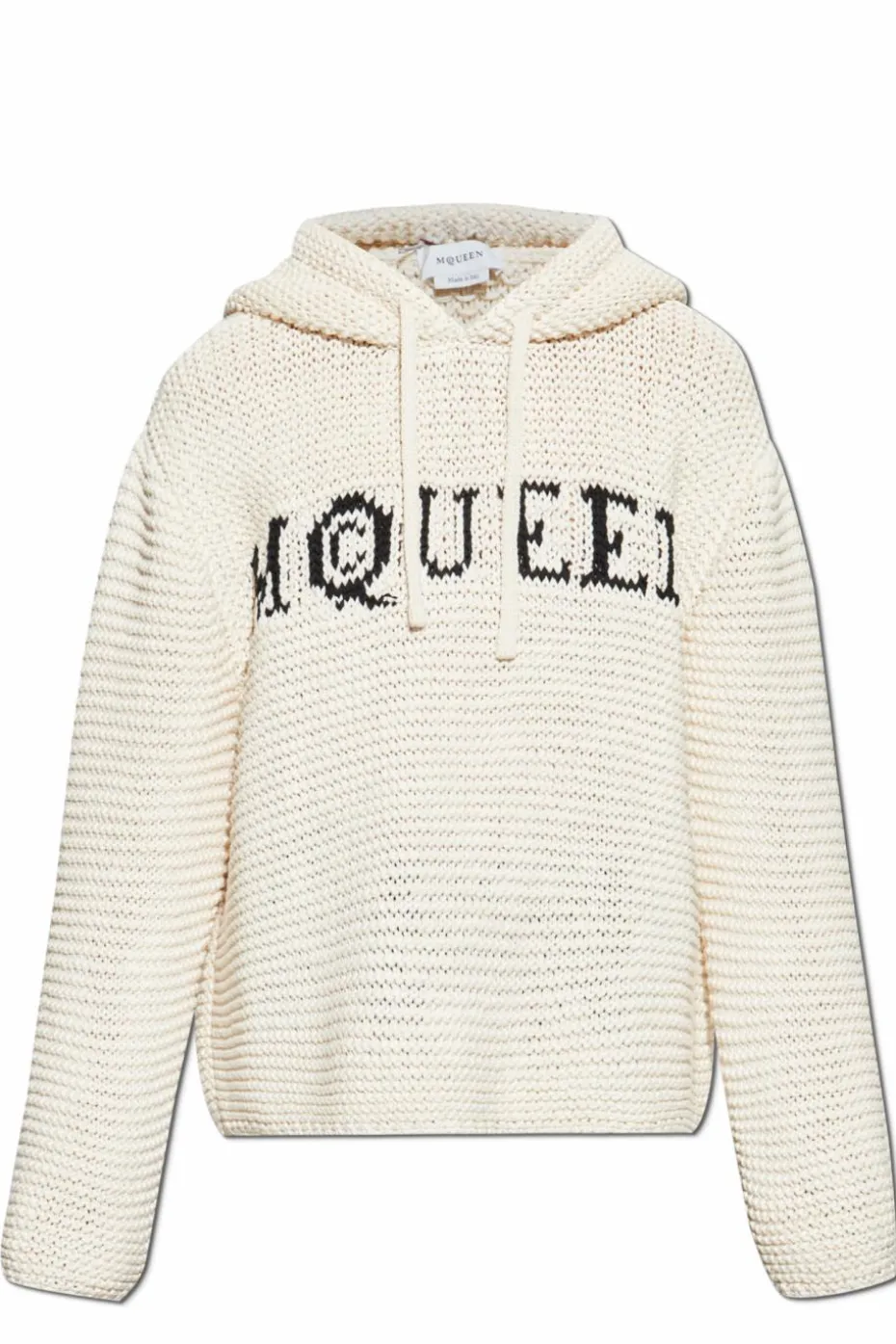 Alexander McQueen kremowy Sweter z logo