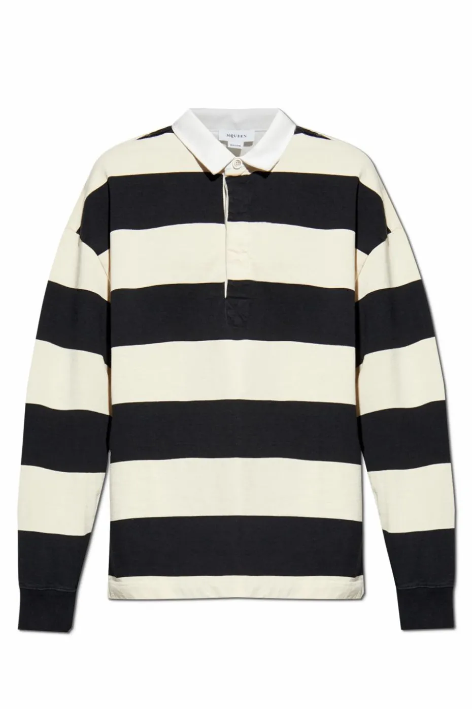 Alexander McQueen kremowy Polo z długimi rękawami
