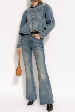 Alexander McQueen NIEBIESKI Jeansy z rozszerzanymi nogawkami