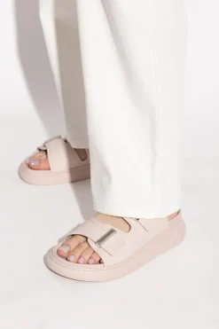 Alexander McQueen RÓŻOWY Klapki `Hybrid`