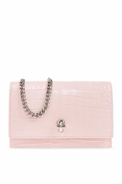 Alexander McQueen RÓŻOWY Kopertówka `Skull Small`