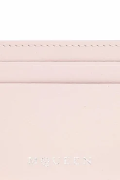 Alexander McQueen RÓŻOWY Skórzane etui na karty