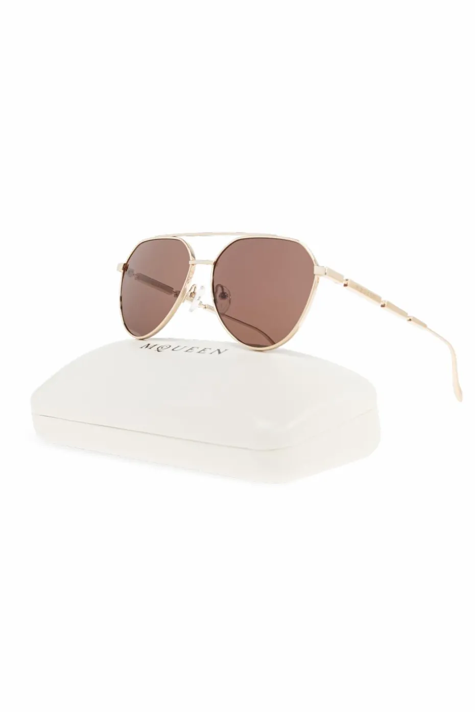 Alexander McQueen SREBRNY Okulary przeciwsłoneczne