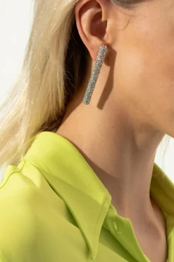 Alexander McQueen SREBRNY Mosiężny kolczyk