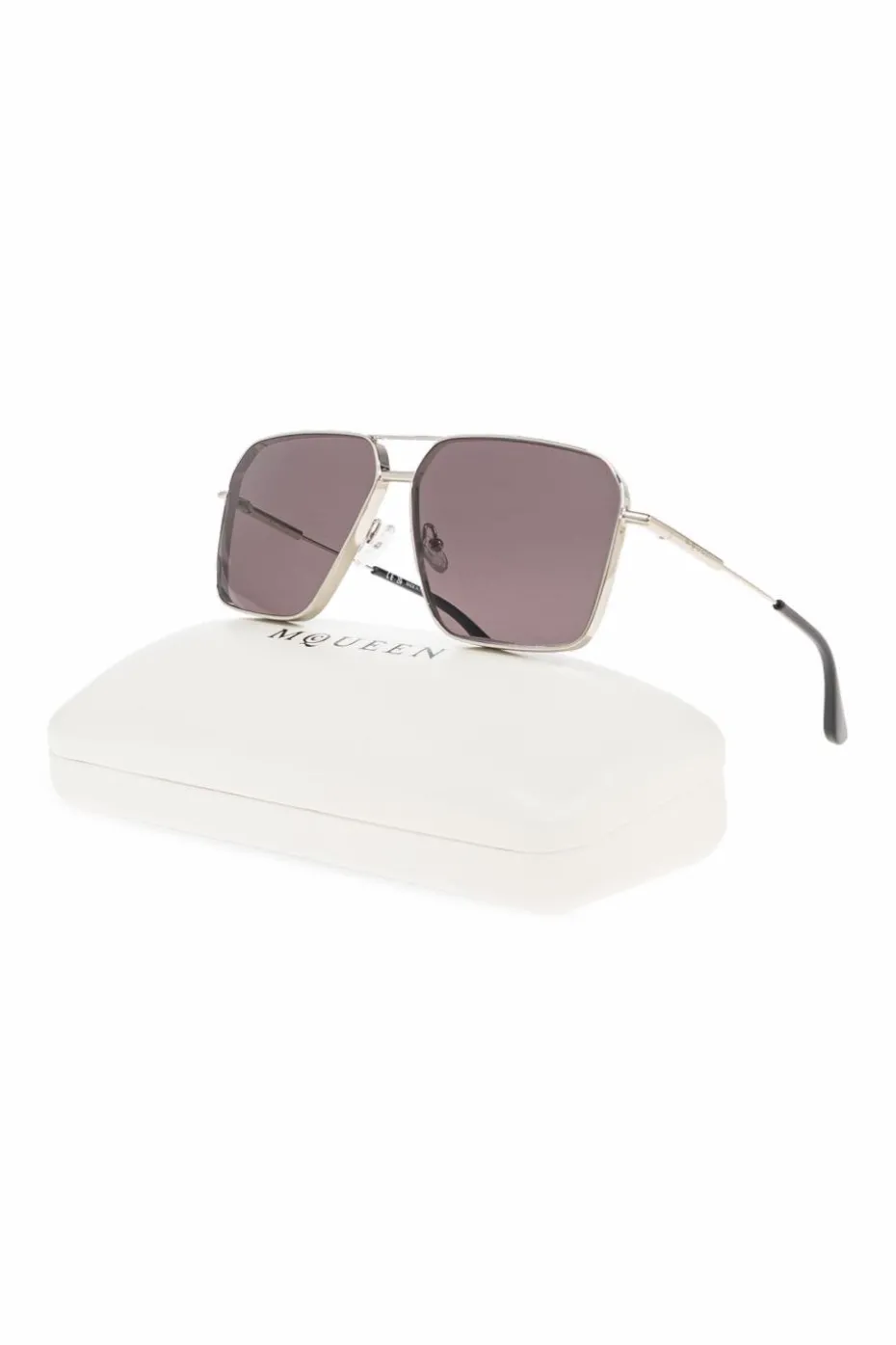 Alexander McQueen SREBRNY Okulary przeciwsłoneczne