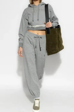 Alexander McQueen SZARY Bluza z kapturem