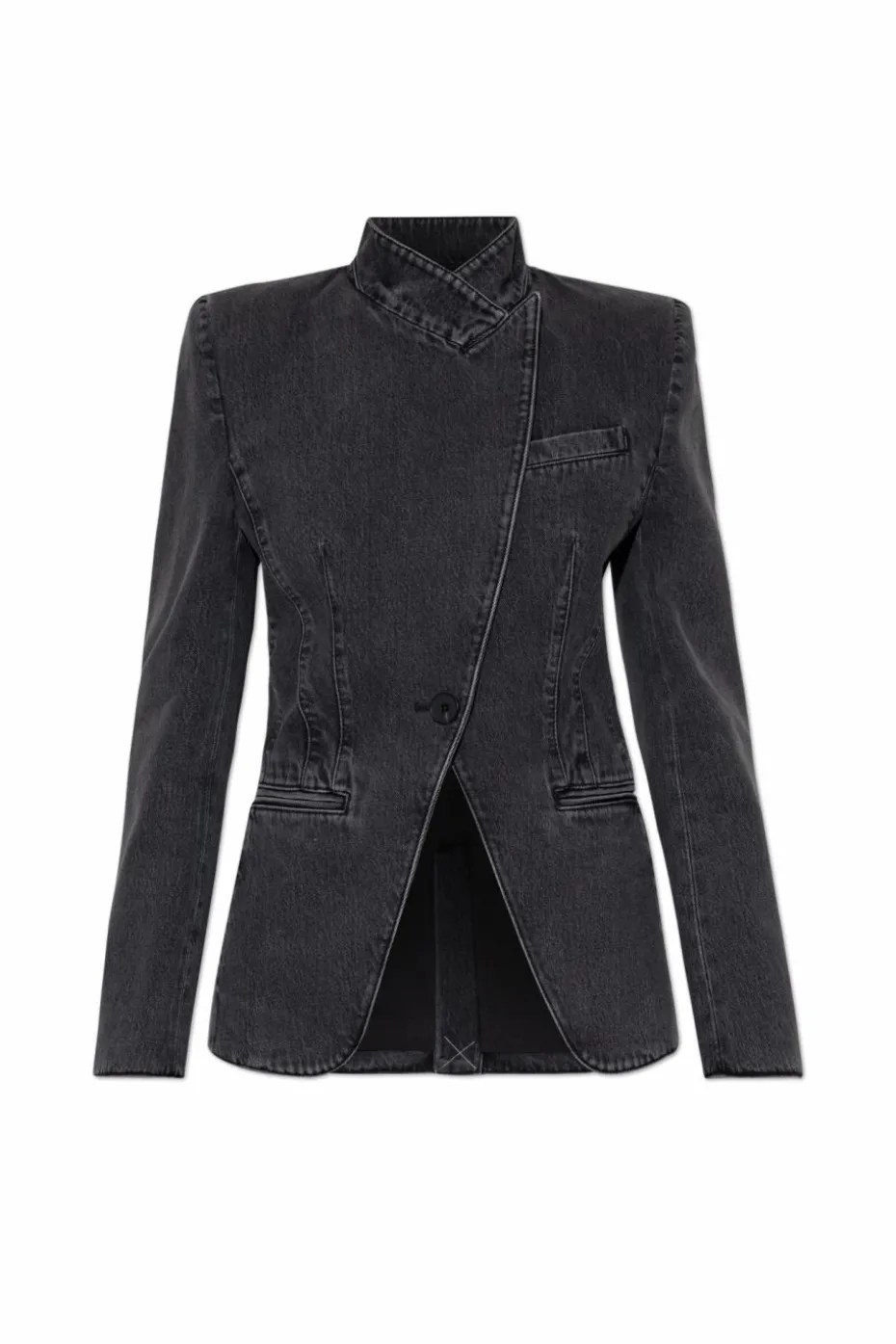 Alexander McQueen SZARY Jeansowa kurtka