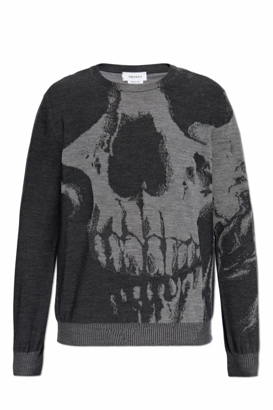 Alexander McQueen SZARY Wełniany sweter