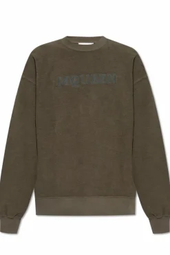 Alexander McQueen ZIELONY Bluza z logo