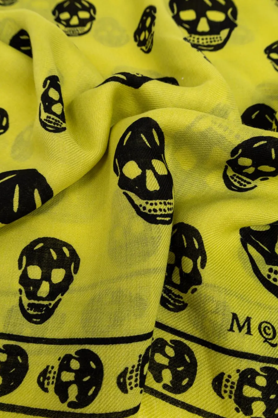 Alexander McQueen ZIELONY Wełniana chusta