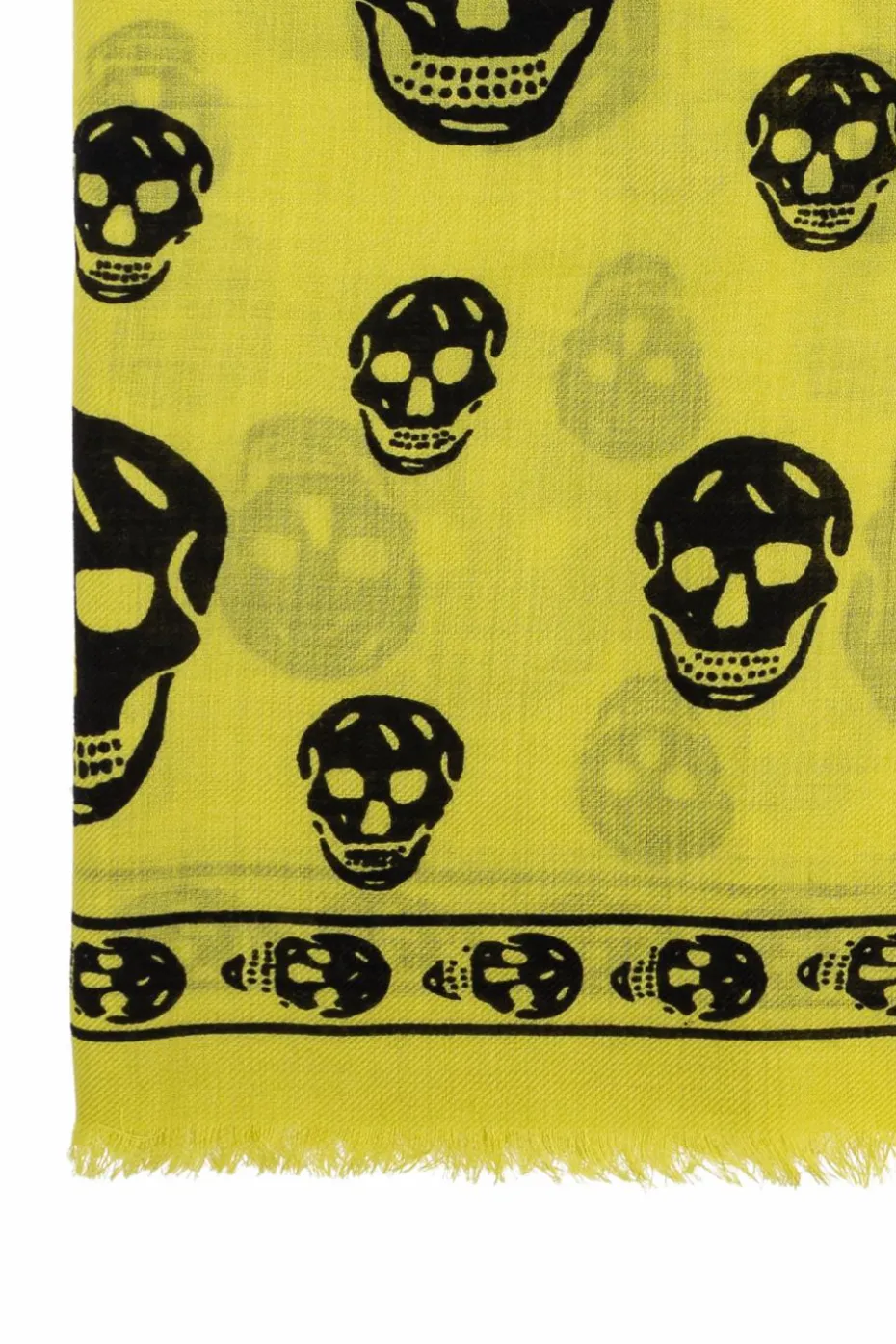 Alexander McQueen ZIELONY Wełniana chusta