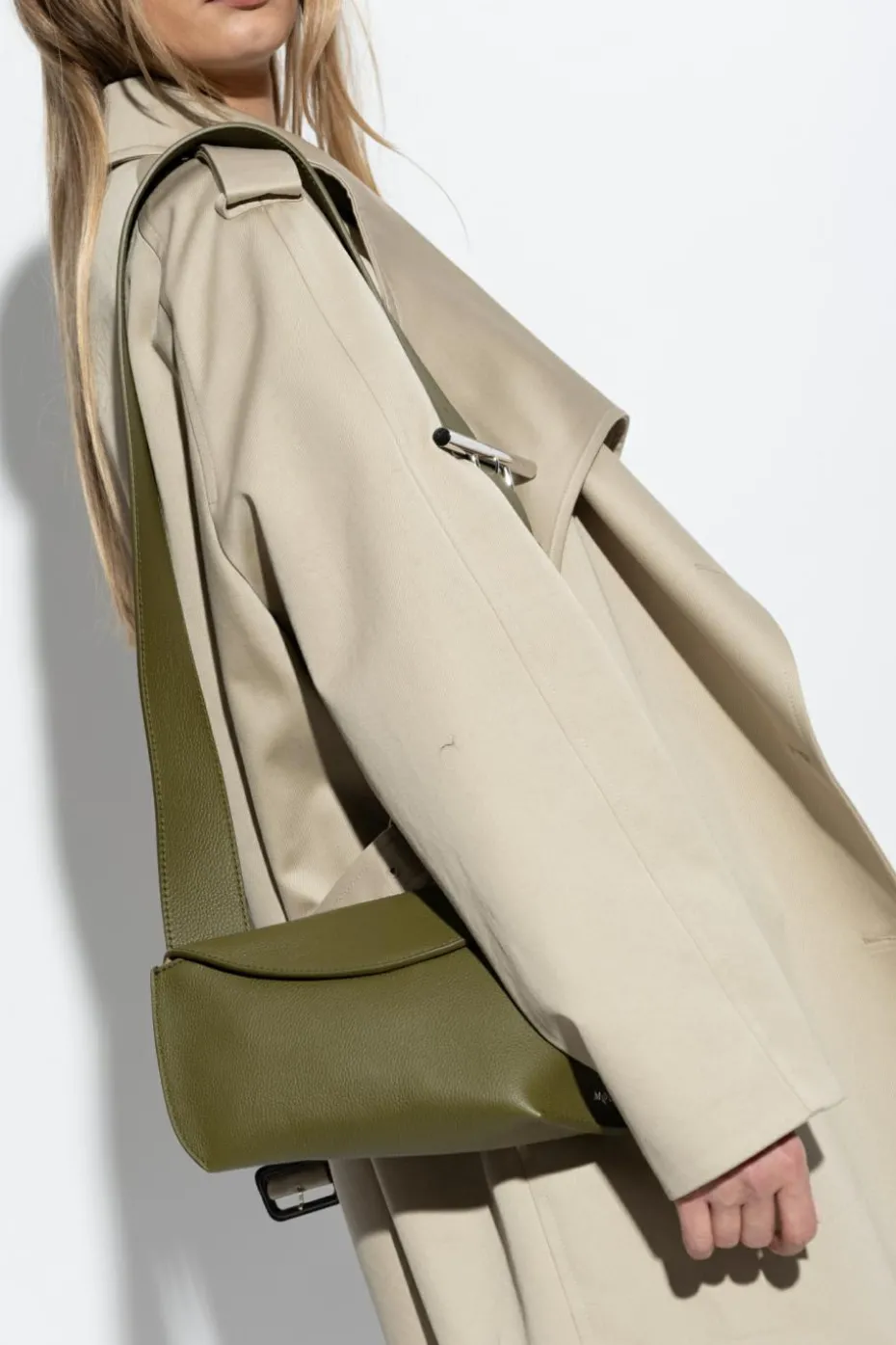 Alexander McQueen ZIELONY Torba na ramię `T-Bar Sling`