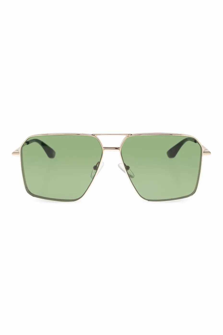 Alexander McQueen ZIELONY Okulary przeciwsłoneczne