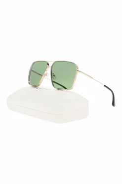 Alexander McQueen ZIELONY Okulary przeciwsłoneczne