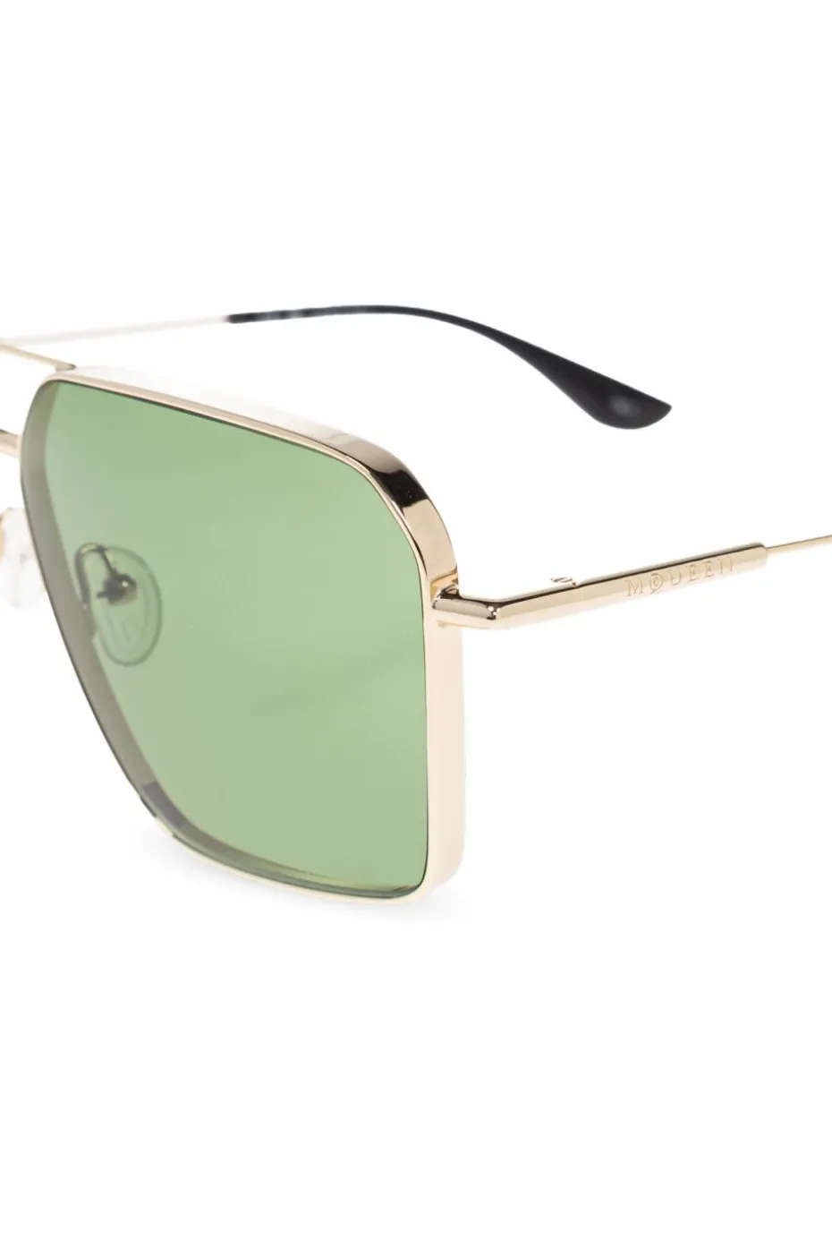 Alexander McQueen ZIELONY Okulary przeciwsłoneczne