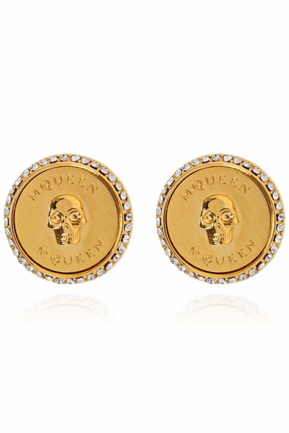 Alexander McQueen ZŁOTY Kolczyki z logo