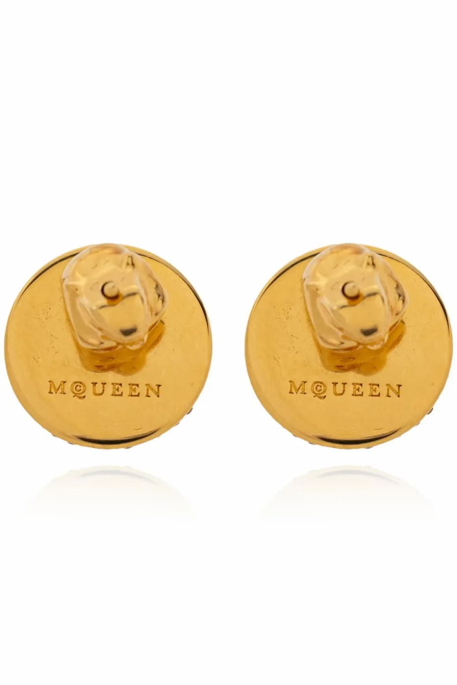 Alexander McQueen ZŁOTY Kolczyki z logo