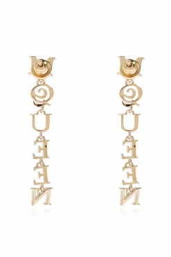 Alexander McQueen ZŁOTY Kolczyki z logo