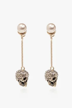 Alexander McQueen ZŁOTY Mosiężne kolczyki