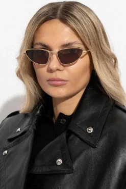Alexander McQueen ZŁOTY Okulary przeciwsłoneczne