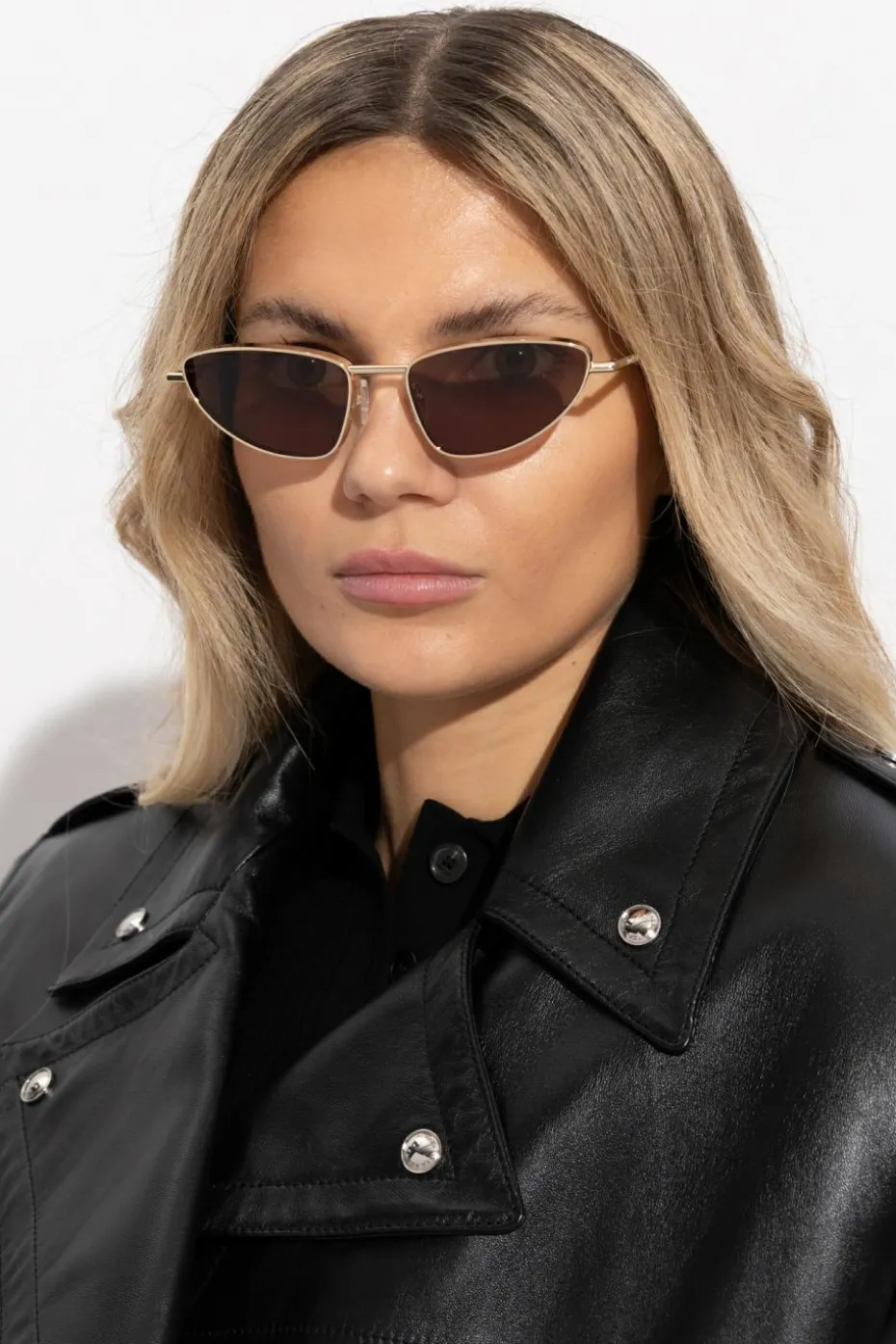 Alexander McQueen ZŁOTY Okulary przeciwsłoneczne