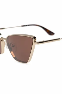 Alexander McQueen ZŁOTY Okulary przeciwsłoneczne