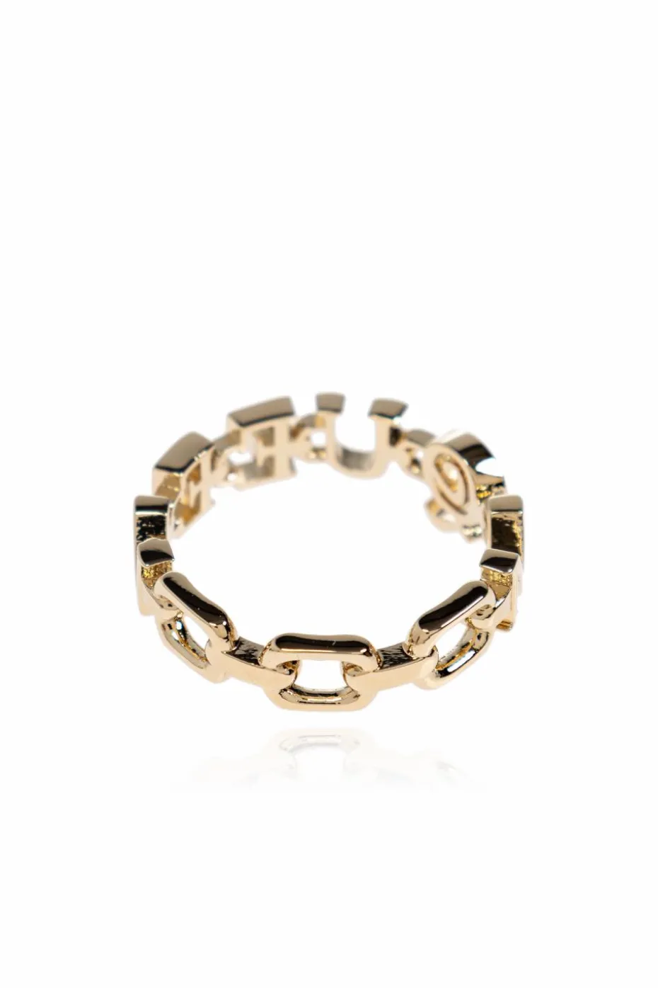 Alexander McQueen ZŁOTY Pierścień z logo