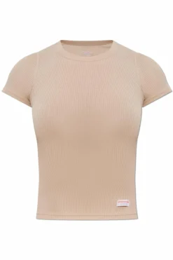 Alexander Wang beżowy Bawełniany t-shirt bieliźniany