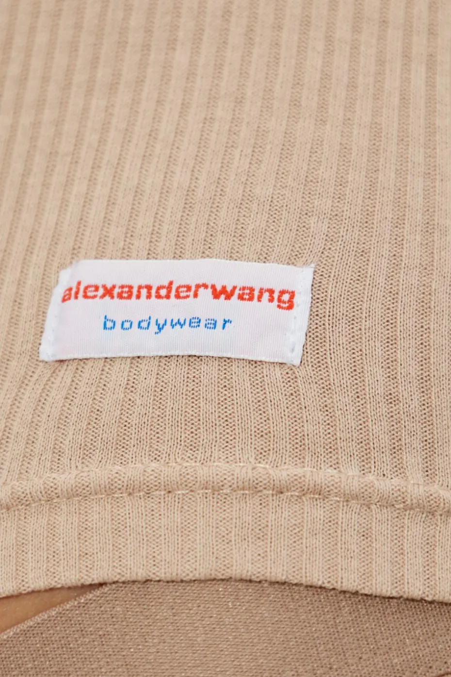 Alexander Wang beżowy Bawełniany t-shirt bieliźniany