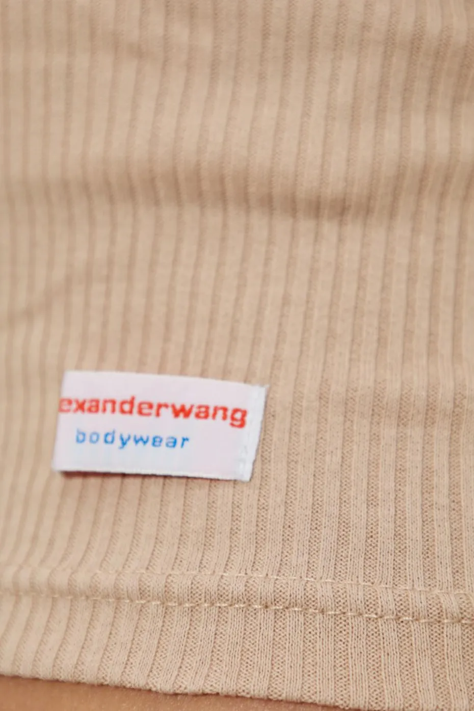 Alexander Wang beżowy Top bieliźniany z długimi rękawami