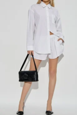Alexander Wang BIAŁY Koszula z połyskującymi aplikacjami