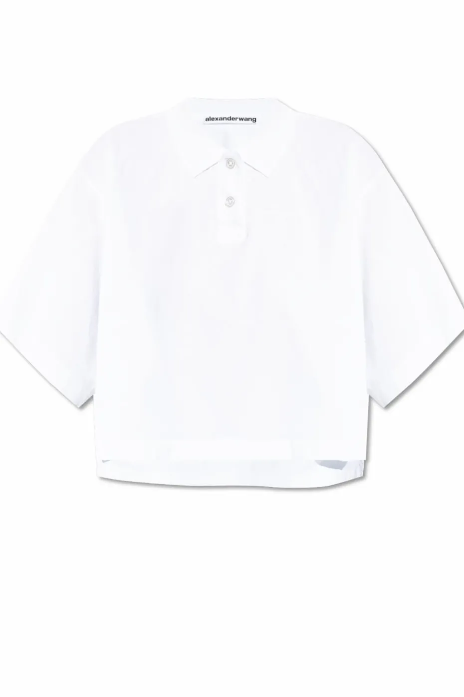 Alexander Wang BIAŁY Krótkie polo o luźnym kroju
