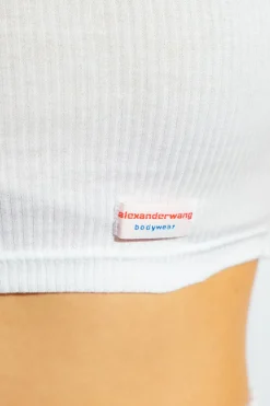 Alexander Wang BIAŁY Krótki top na ramiączkach