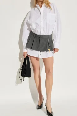 Alexander Wang BIAŁY Sukienka z kieszenią