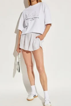 Alexander Wang BIAŁY T-shirt o luźnym kroju