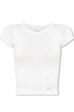 Alexander Wang BIAŁY T-shirt z logo