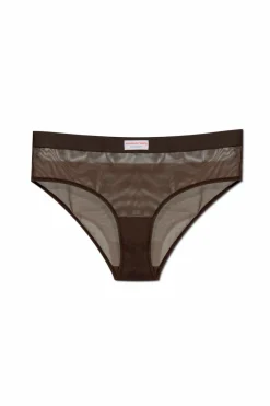 Alexander Wang BRĄZOWY Transparentne figi