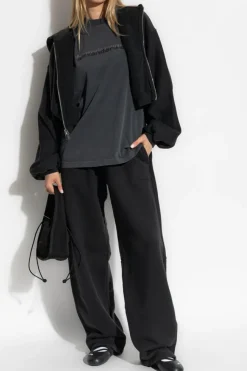 Alexander Wang CZARNY Bluza o luźnym kroju z kapturem