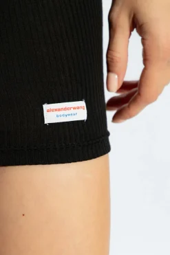 Alexander Wang CZARNY Krótka sukienka z logo