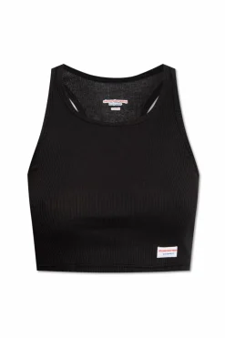 Alexander Wang CZARNY Krótki top z logo