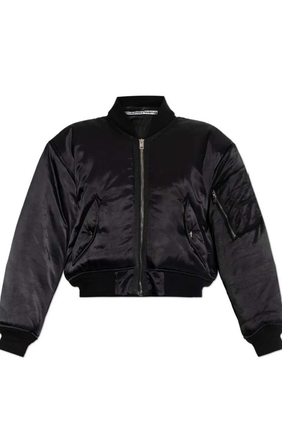 Alexander Wang CZARNY Ocieplana kurtka typu `bomber`