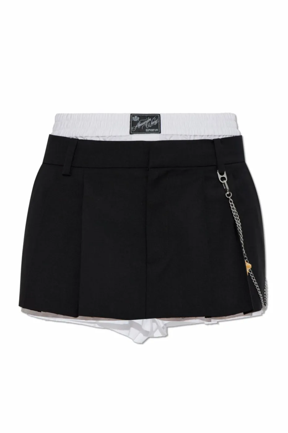 Alexander Wang CZARNY Szorty z zaszewkami
