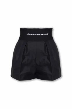 Alexander Wang CZARNY Szorty z logo