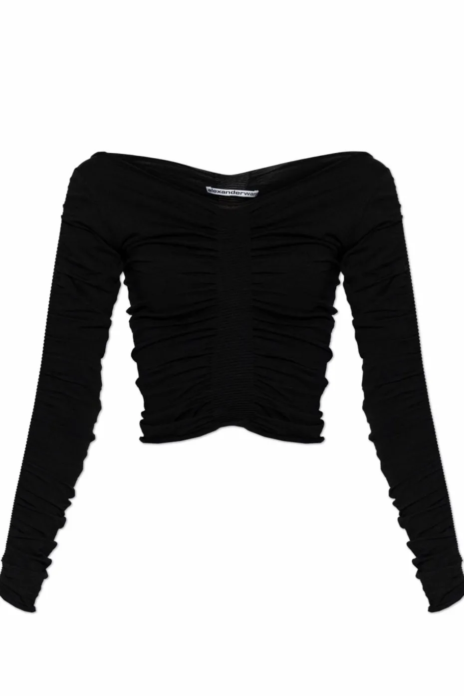 Alexander Wang CZARNY Top z drapowaniami